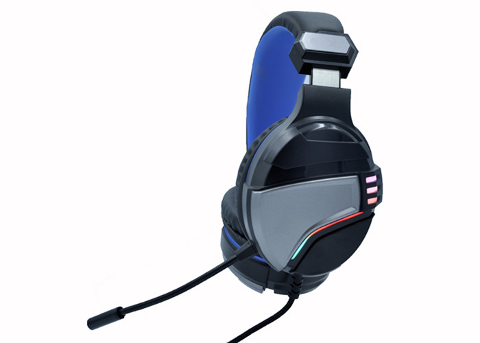 USBplug RGB Ps4 Headset , Led Light Up Gaming Headphones Steel Headband