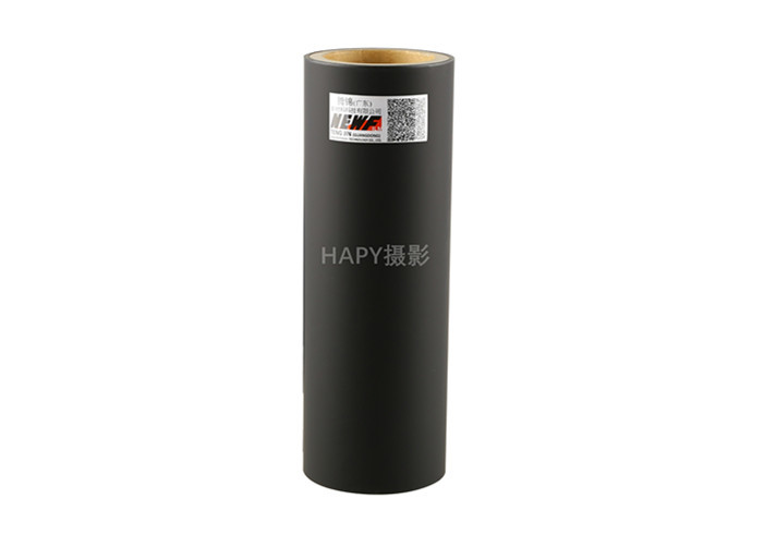 Luxurious Matte Black Smooth Textured Thermal Laminating Film Used For Printing And Packaging.