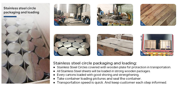 201 2B 8K Matte Stainless Steel Disc Cold Rolled Stainless Steel Circle