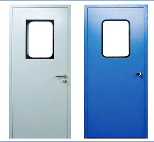 50mm Thick Automatic Cleanroom Swing Door Stainless Steel Hospital Interior