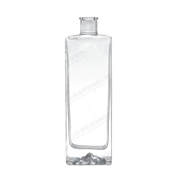 750ml Iceberg Bottle High White Glass Hot Stamping Tequila Vodka Whiskey Brandy