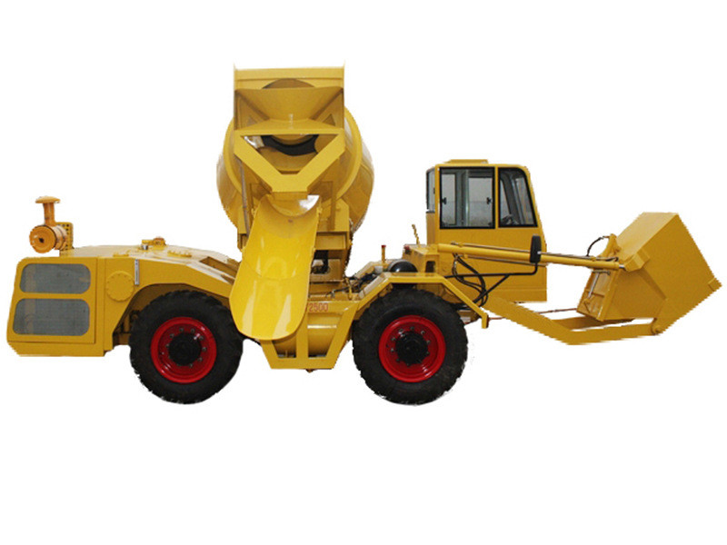 2.5m3 Self Loading Concrete Mixer Truck , 4 Batches/Hour Concrete Mixer Transport Truck