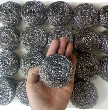 No Peculiar Smell Stainless Scouring Pad , 410 / 430 Stainless Steel Pot Scrubber