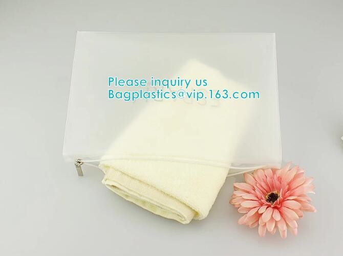 Environmental Material Customized EVA PVC CPE Frosted Slider Bag Zipper Bag, Slider Zipper Pouch