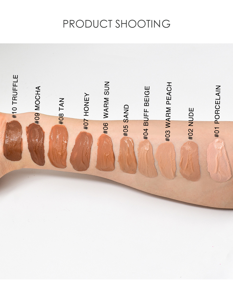 OEM/ODM Foundation Full Coverage Waterproof Foundation for All Skin Types Custom Foundation Makeup