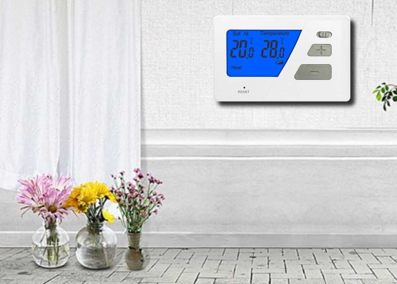 Boiler Digital Room Non - Programmable Thermostat Battery Operated For Heating