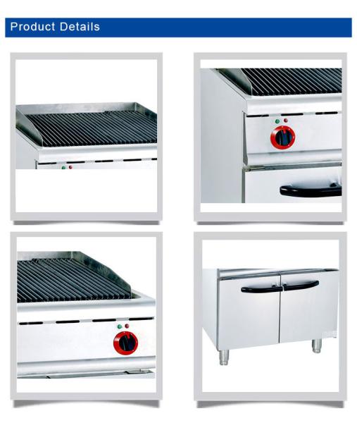 126Kg Stainless Steel Gas Grill With Cabinet LPG/NG Connection R13/4 Efficiency