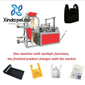 Automatic PE Biodegradable Plastic Carry Bag Making Machine 220V