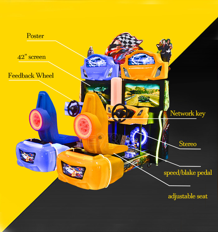 Double Player Car Racing Games Outrun Arcade Machine For Amusement Park