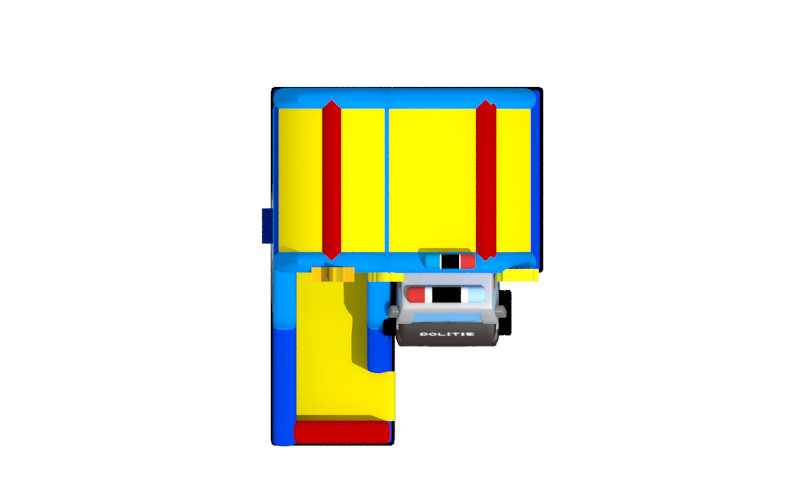 Police Car Combo Jumping Bounce With Slide Moonwalk Inflatable Bounce House