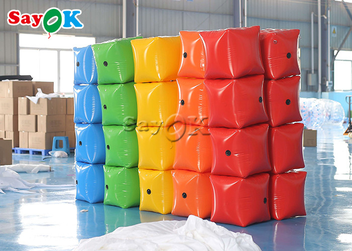 Portable Indoor Outdoor Cube Inflatable Stool Ottoman