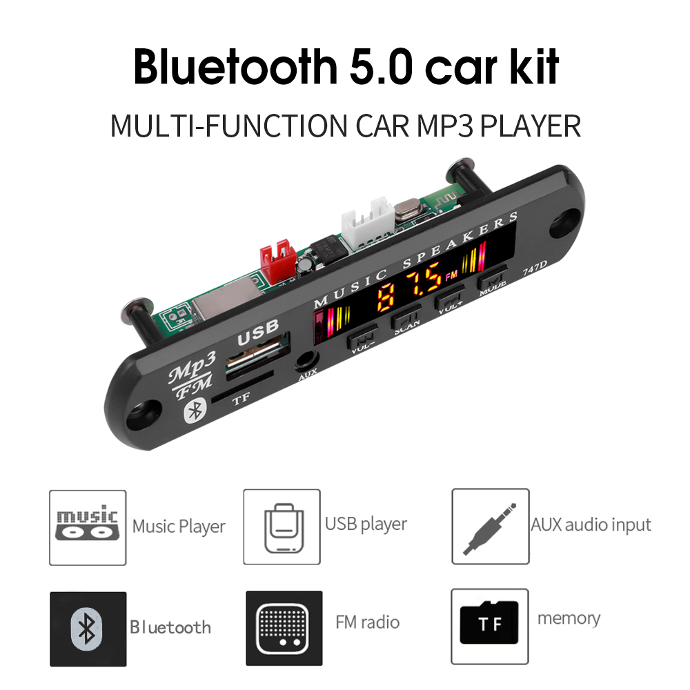Upgrade Your Car Audio with BT 5.0 MP3 Player USB TF FM Radio Module and Color Screen