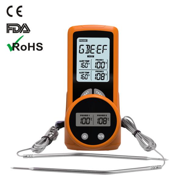 Digital Bbq Meat Thermometer Wireless Grilling Cooking Thermometer With Temp