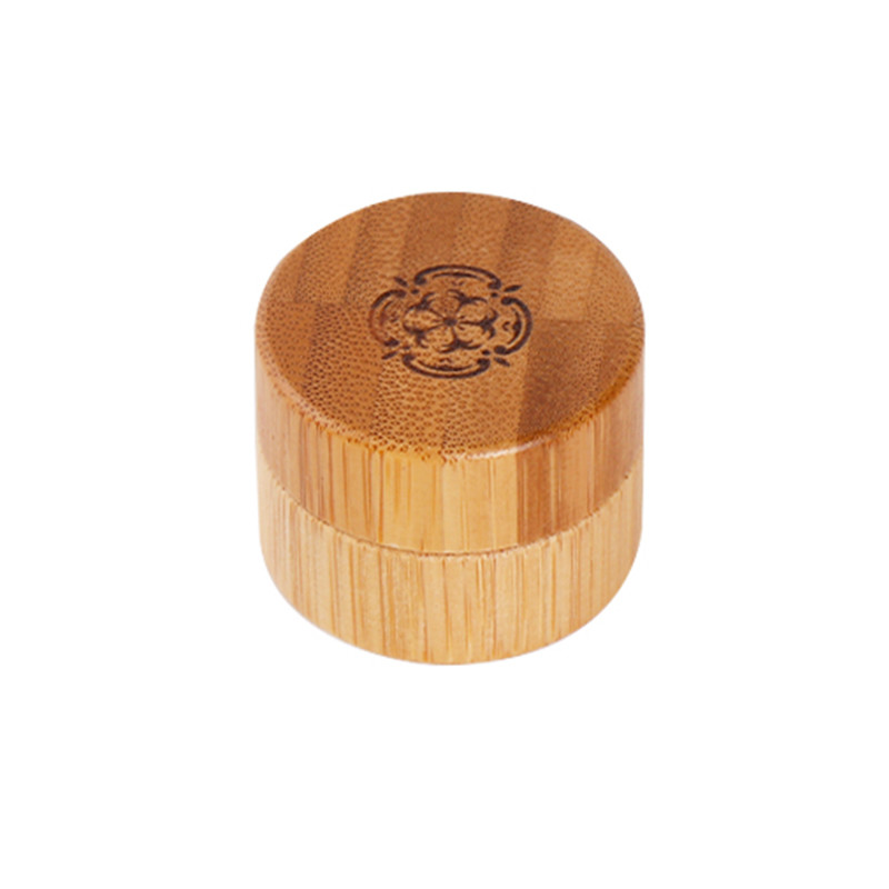 Custom Cosmetic Packaging Bamboo Wooden Cream Jar Eco Friendly