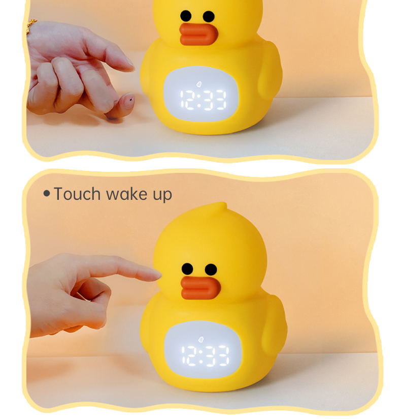 Custom Cute Silicone Duck Led Night Light Dimmable Bedside Touch Lamp for Kids
