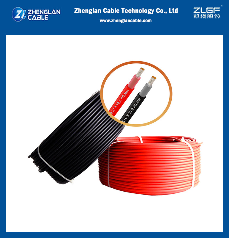 Waterproof 1.5kv Photovoltaic Solar Cable Tinned Copper
