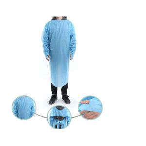 Plastic Waterproof Long sleeved Disposable CPE Gown With thumb loop