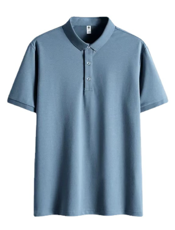 Men's Short-sleeved T-shirt Quick Drying Lapel Solid Color Polo Shirt Customized Labels