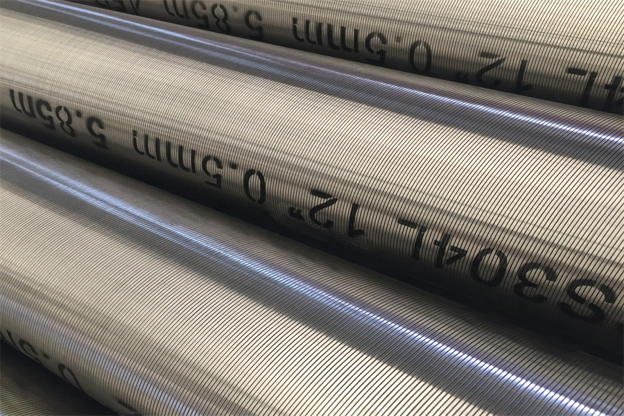 Non Clogged Wedge Wire Screen Mesh Anti Rust Johnson Screen Tube SUS 304 316