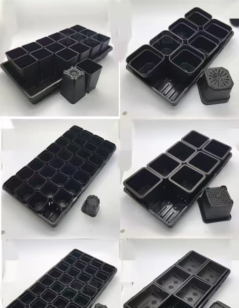 No Holes Rectangular Flat Nursery Plastic Tray PS Greenhouse Heat Resistance