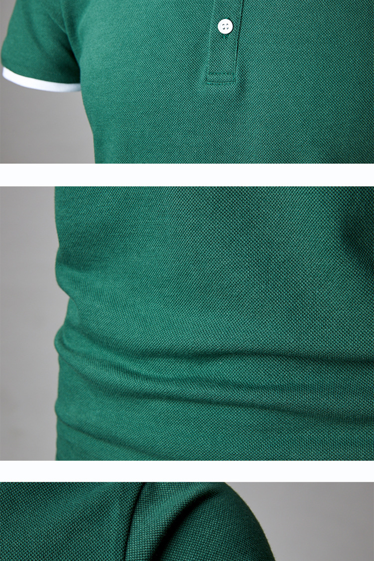 Customized Cotton Polyester Polo Shirts for Casual Daily Life Knitted Fabric Design