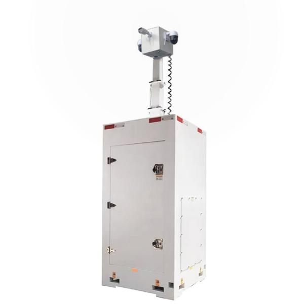 Mobile Security Camera Tower Mobile Surveillance Unit For Temporary Construction