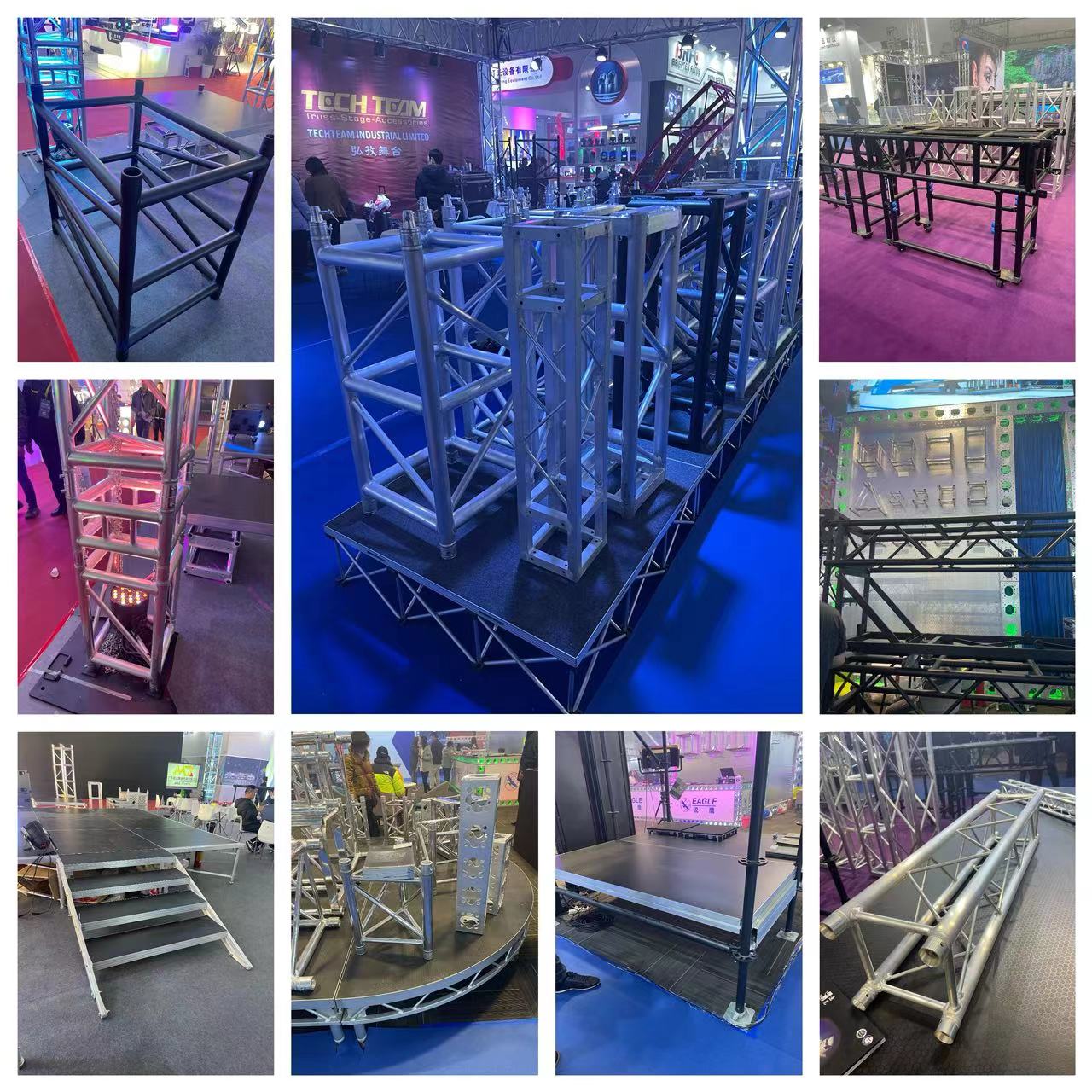 Event Hanging LED Video Wall Stand Rack Aluminum Alloy Ground Support LED Screen Truss