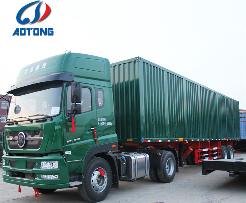 Manufacture 3 Axles Container Van Truck Trailers Cargo Carrier Dry Van Semi Trailer