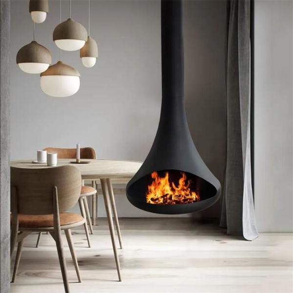 Hanging Fireplace Indoor Suspended Wood Buning Fireplace And Bioethanol