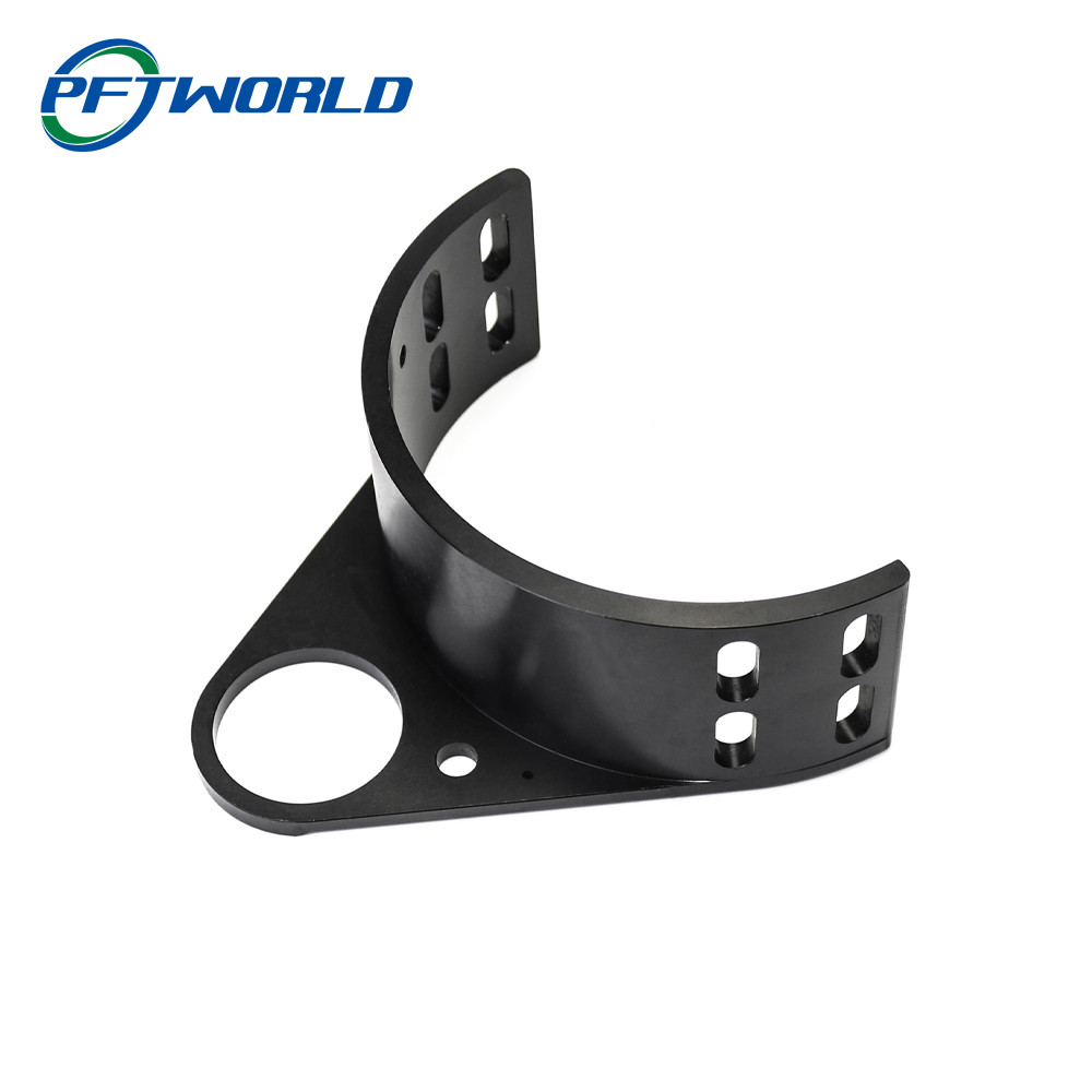 CNC machined hard black anodized sandblasted aluminum turned parts