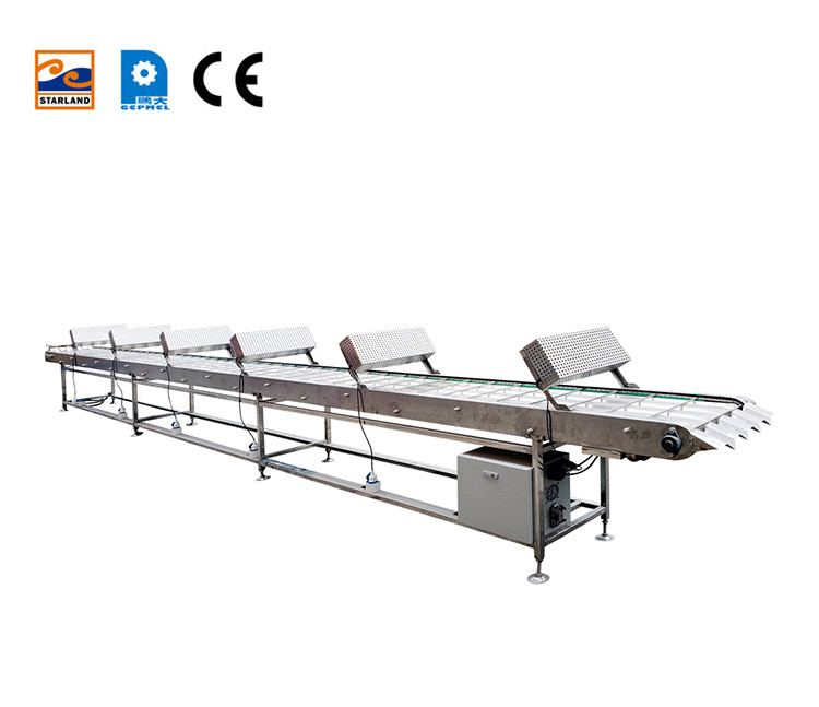 Commercial Baking Electric Marshalling Cooling Conveyor Field Installation