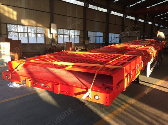 40ft Flatbed Utility Livestock Cattle Trailers With 600mm To 1000mm Side Walls