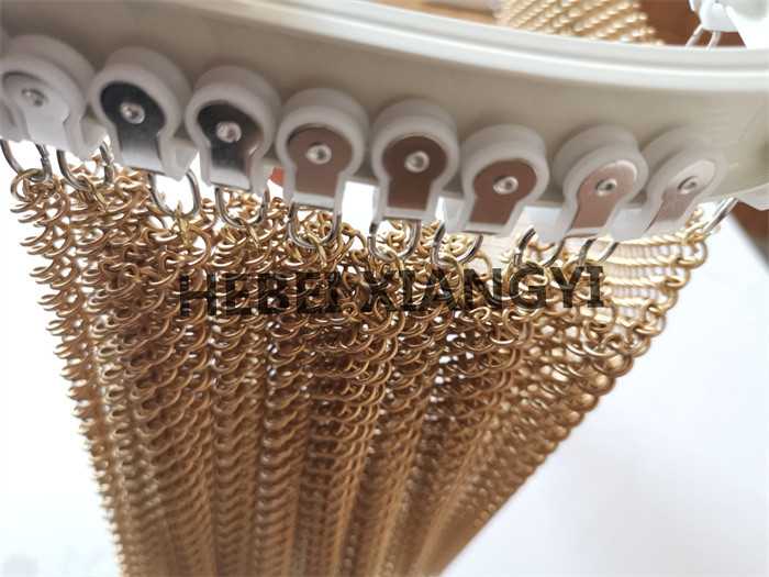 Copper Color Aluminum Coil Drapery Curtain For Space Divider