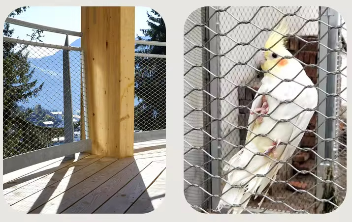304 316 316L Stainless Steel Wire Rope Mesh Net For Aviary Zoo Mesh