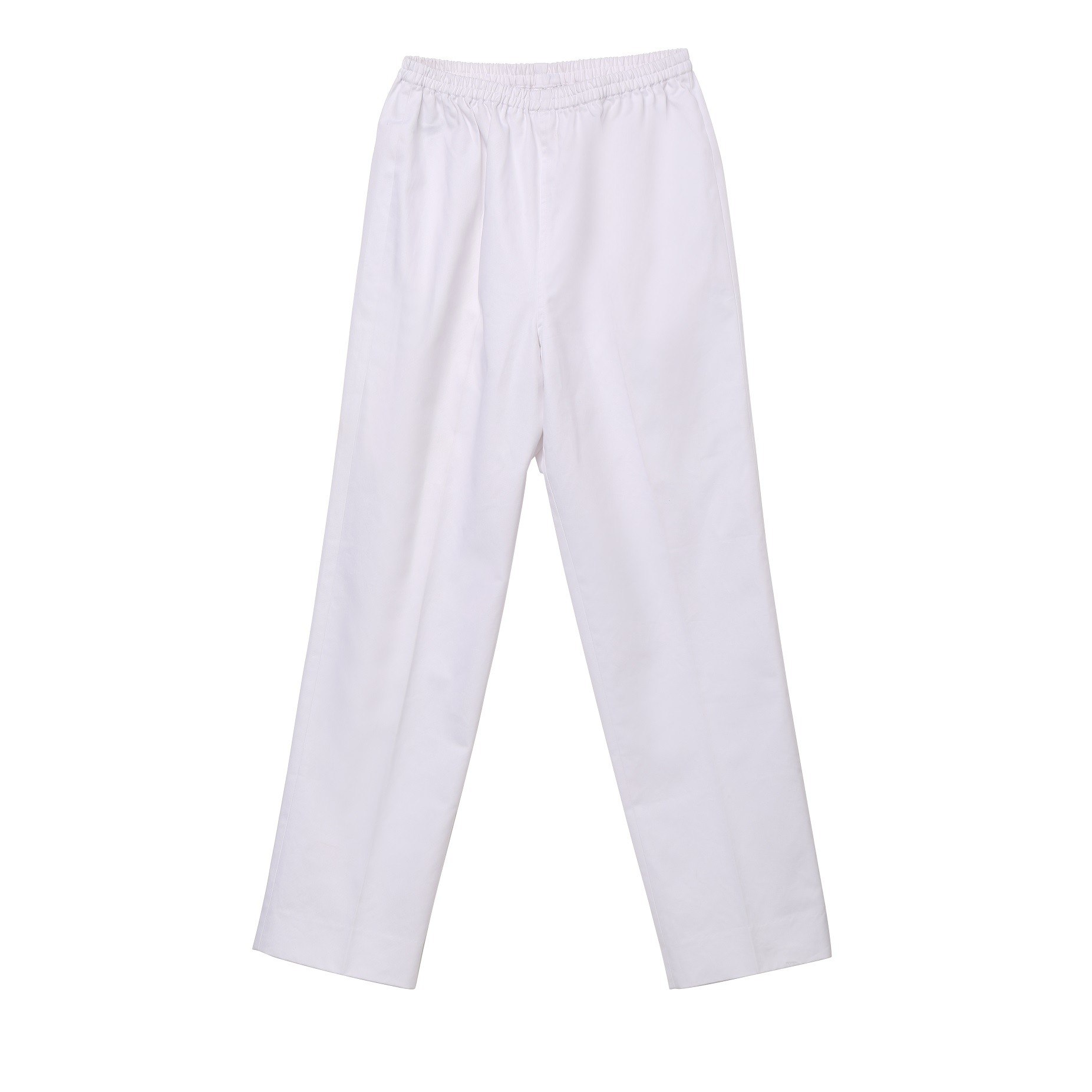 Polyester65% Cotton35% Elastic Waist White Chef Pants