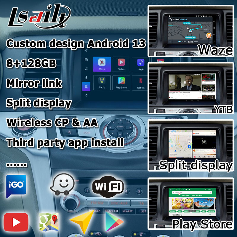 Nissan Murano Z51 Android 13 Carplay Android Auto base on Qualcomm 13 8+128GB
