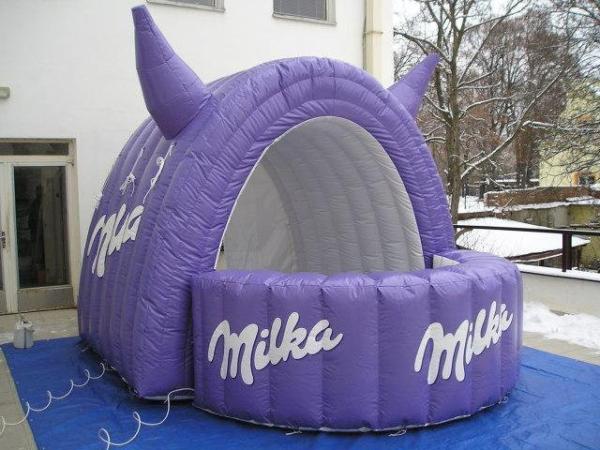 Wholesale Purple Inflatables Milka Sampling Booth For Show Display , Advertising