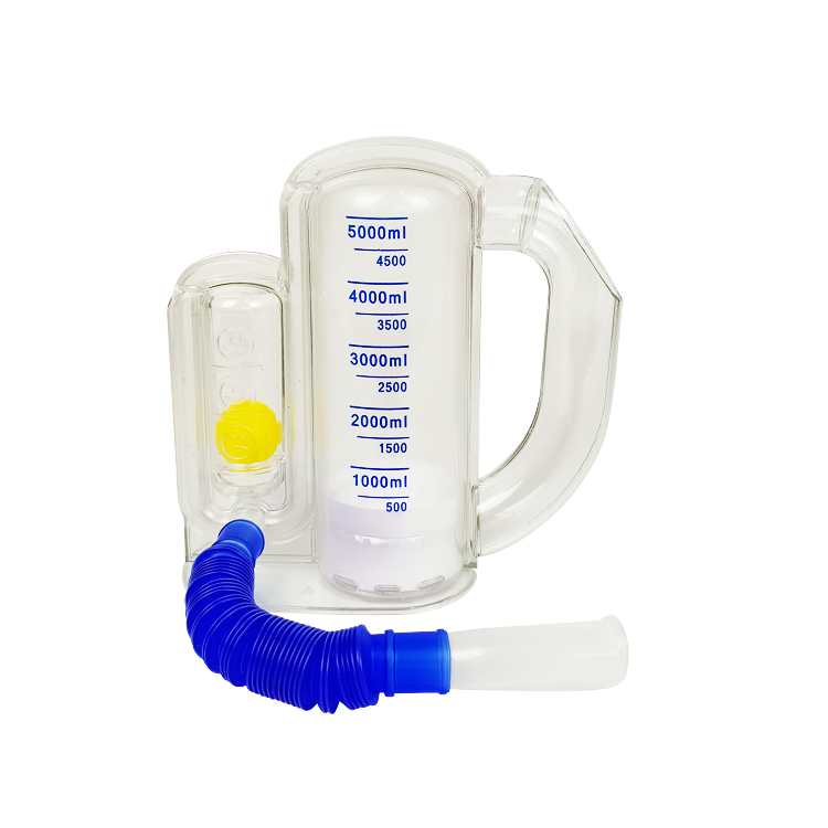 High quality 5000ML portable respiratory Incentive lung spirometer exerciser for lung exercising