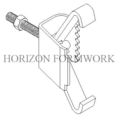 Cast Iron Beam Flange Clamps Round Bar Stirrup Attache H20 Beam Onto Steel Walings