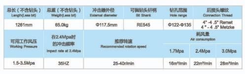 RC45 / RC50 Atlas Reverse Circulation Hammer for Rock Drilling RC Hammer and Drill Bit
