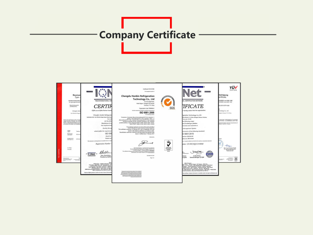 Refrigerant Gas R404A with 99.9% Purity