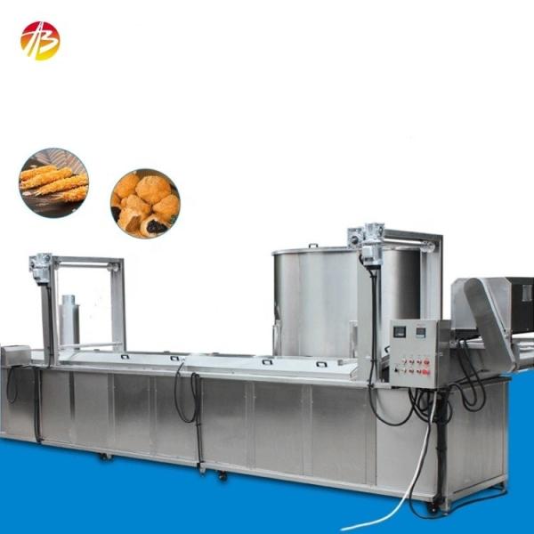 500L Capacity Stainless Steel Belt Conveyor Automatic Continuous Fryer for Meat
