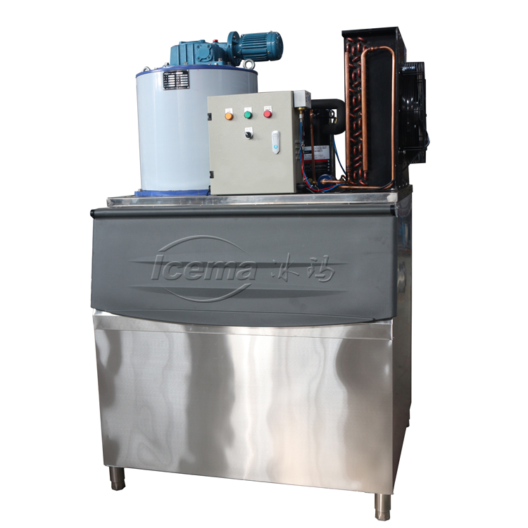 500 Kg Sea Water Flake Ice Machine For Fishing Vessels Electric Components By Schneider