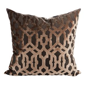  Modern Lattice Velvet Decorative Pillows 100% Polyester With Feather Insert Manufactures