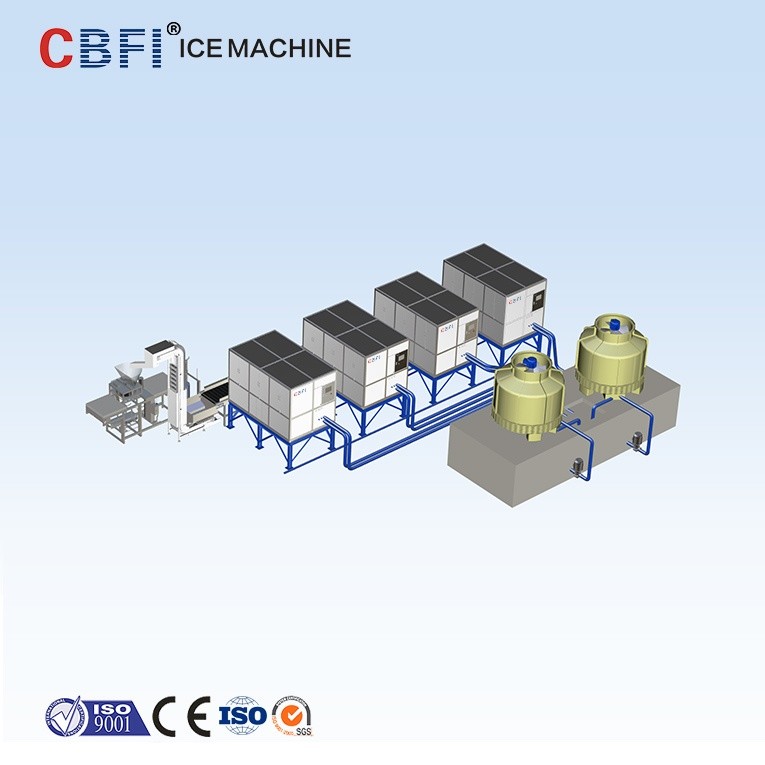 Edible Commercial Cube Ice Machine Ice Factory Used