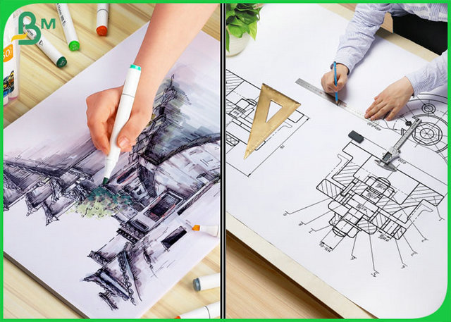 FSC Approved White 36 *150 Plotter Paper For Canon Plotter Printer