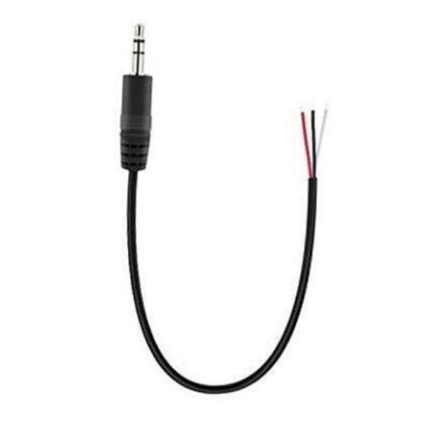 TRS 2 Pole Stereo Audio Jack 3.5mm Male Plug to Stripped Tinned Bare Wire Open