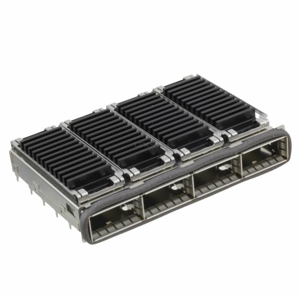 TE 2170287-5 QSFP+ Cage 1x4 with Heat Sink Connector Press-Fit Through Hole 14