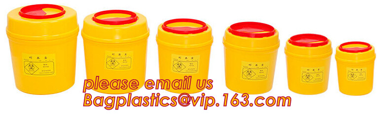 Medical Disposal Bin Sharp /Safe SharpS Containers biohazard needle disposal sharp container, Plastic Wheeled Trash Can