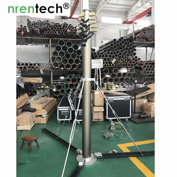 10m lockable pneumatic telescopic mast 50kg payloads- mobile antenna telecom pneumatic telescopic mast tower